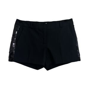 MICHAEL Michael Kors Sequin Black Mini Shorts Sz 2